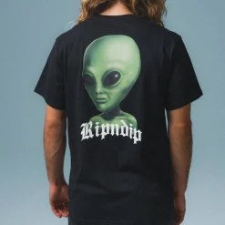 Ripndip Short Sleeve Tees|Stocking Stuffers<We Come In Peace Tee (Black)