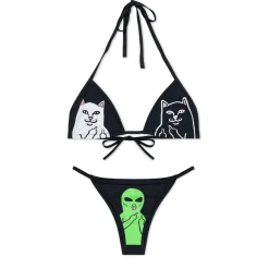 Ripndip Womens|Womens<Whole Gang 2pc Bikini Set (Black)