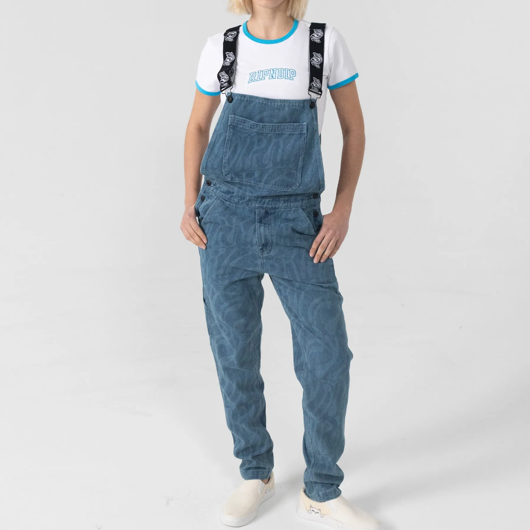 Ripndip Pants|Overalls<Wilshire Denim Overalls (Medium Wash)