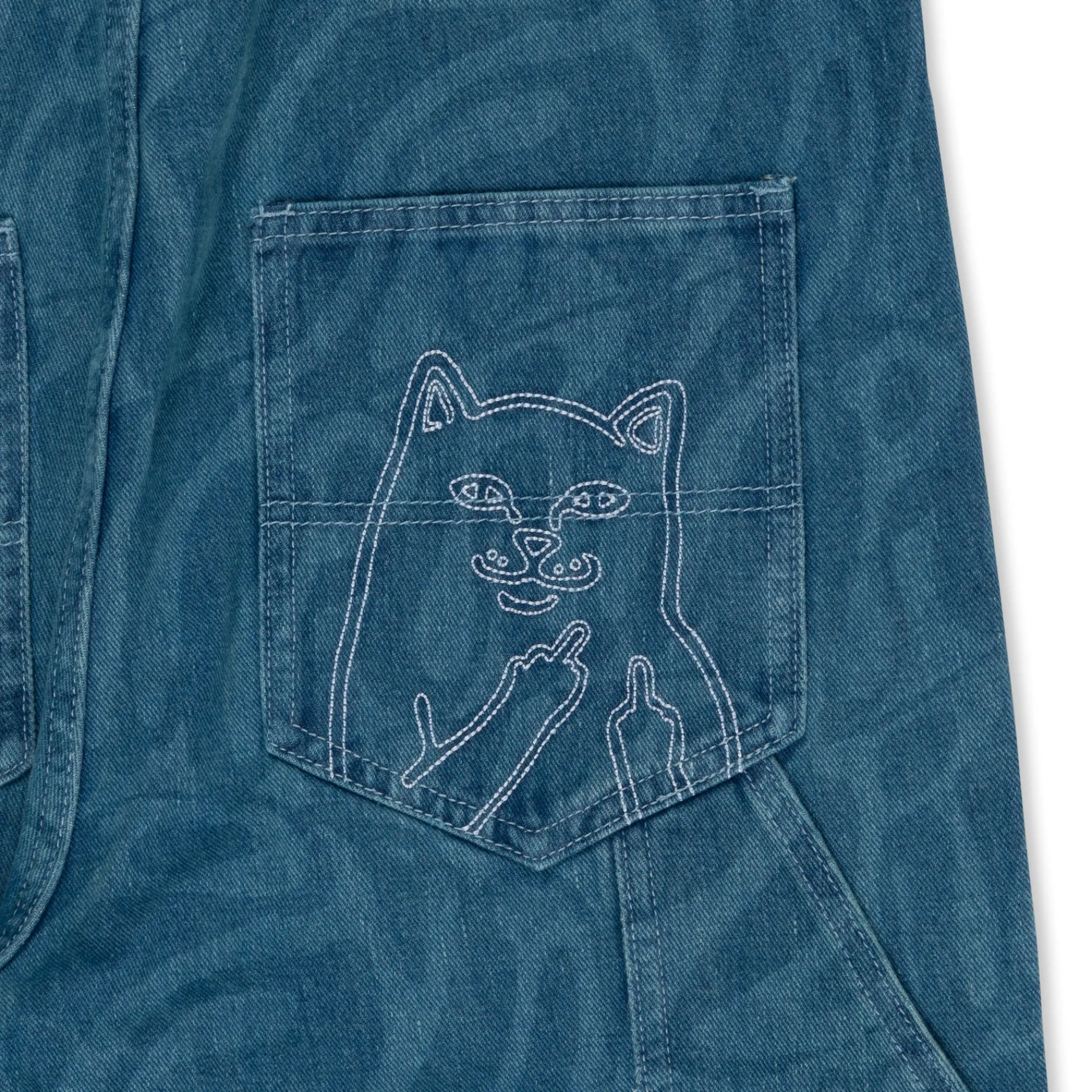 Ripndip Pants|Overalls<Wilshire Denim Overalls (Medium Wash)