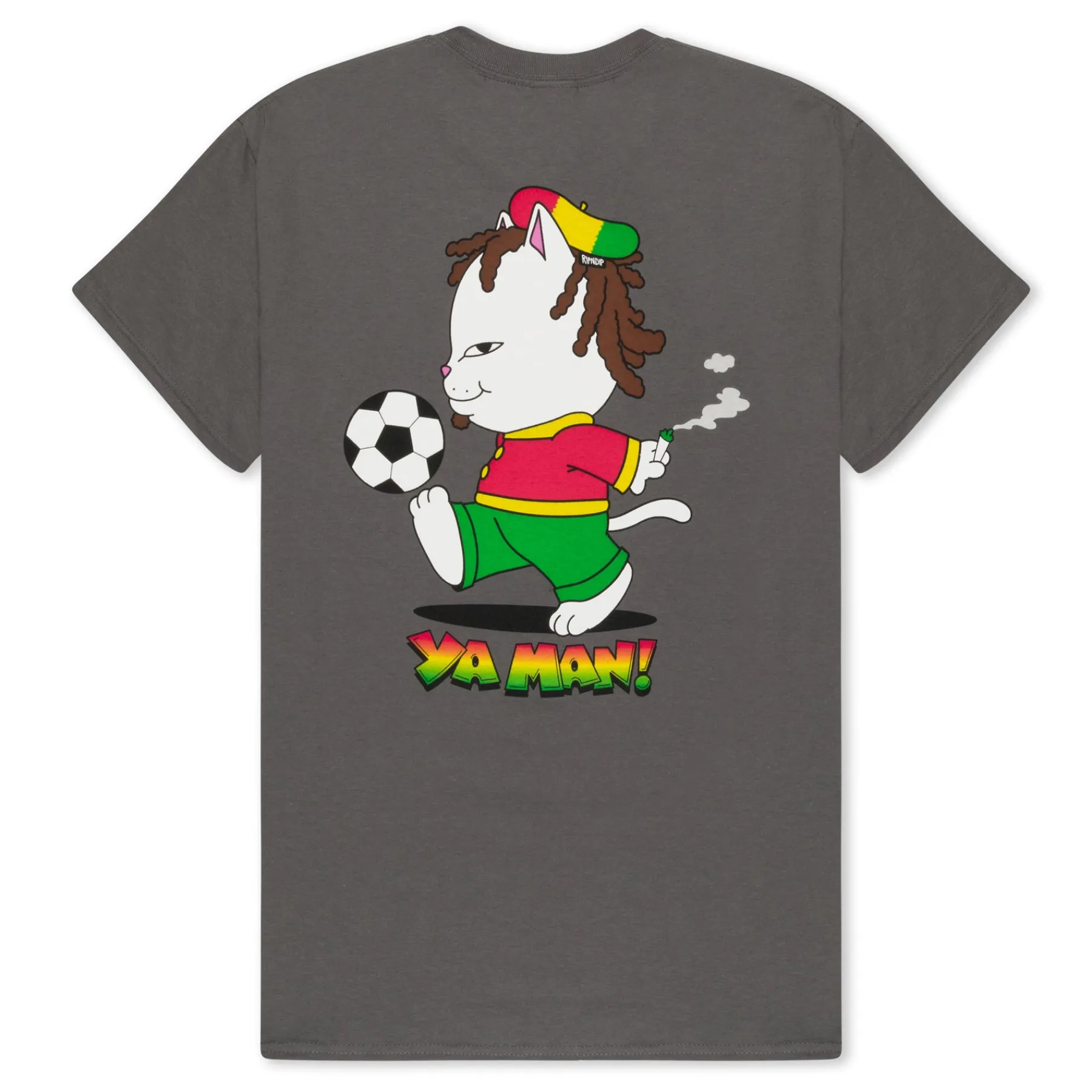 Ripndip Short Sleeve Tees|Stocking Stuffers<Ya Man! Tee (Charcoal)