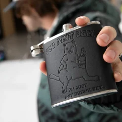 Ripndip Stocking Stuffers<You Ain't Ugly Flask (Black)